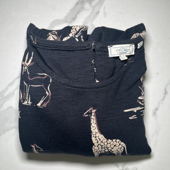 Fat Face Black Zebra Giraffe Tiger Safari Jersey Easy Wear Dress US 6 EU 39 EUC - Picture 12 of 12
